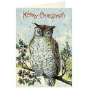 【CAVALLINI/カヴァリーニ】 X'masグリーティングカードMerryChristmas Owl