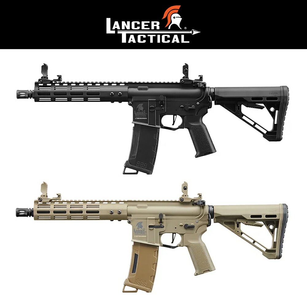 【22日~お買い物マラソン開催!最大P44倍】Lancer Tactical Gen 3 Archon 9" M-LOK M4 Airsoft Rifle w/ Delta Stock BK TAN 海外製 電動ガン 本体のみ エアガン 18歳以上 ランサータクティカル 電子トリガーT型