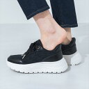 【公式】【SALE/36%OFF】イーボル EVOL 手を使わずにスッと履ける・軽量 レース厚底スニーカー ブラック 25ss 新作 靴 レディース スニーカー...