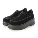 【公式】【SALE/40%OFF】イーボル EVOL 軽量センタージップスニーカー ブラック 靴 2024aw 新作 レディース 25.5cm スエード ファス...
