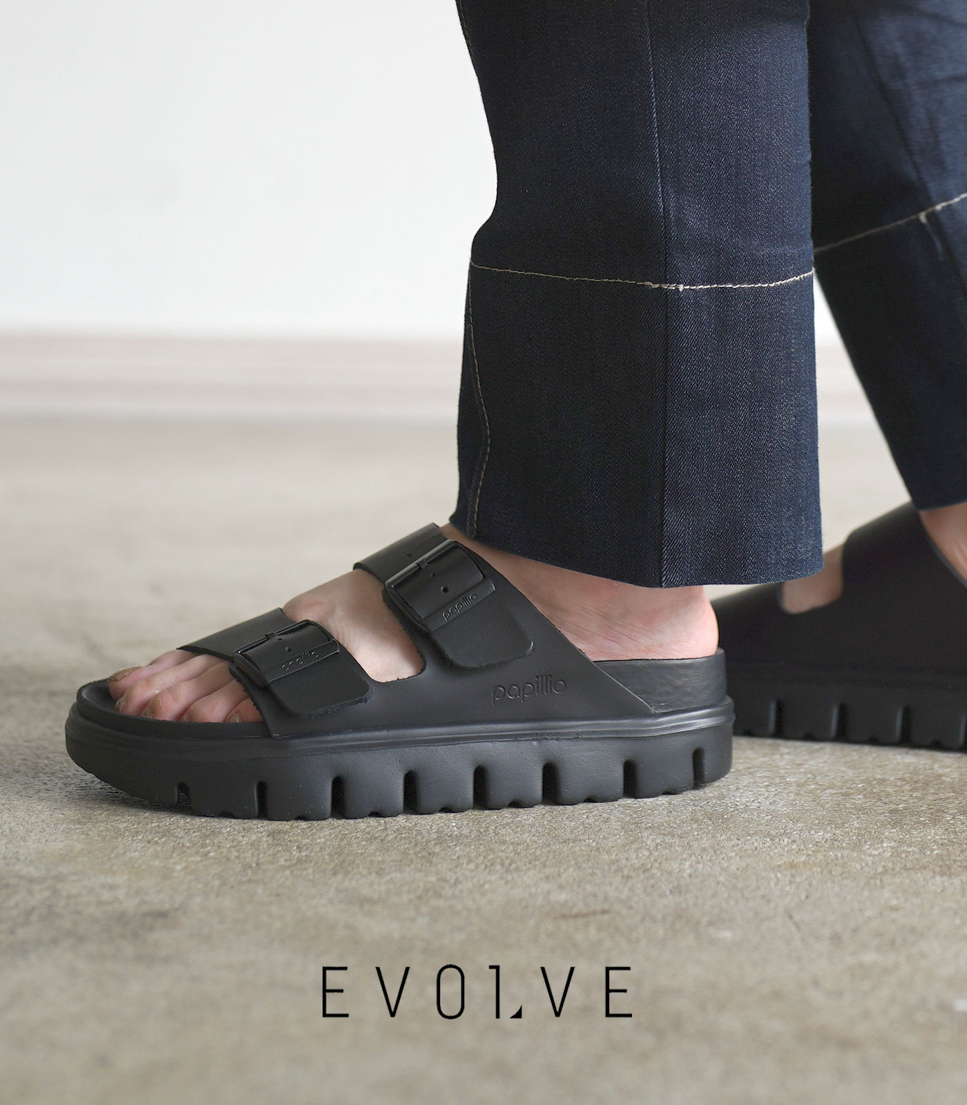 ビルケンシュトック レディース サンダル アリゾナ チャンキー レナ EXQ ブラック ナロー幅 Papillio BIRKENSTOCK Arizona Chunky LENA EXQ Exquisite Black Narrow 1024565★