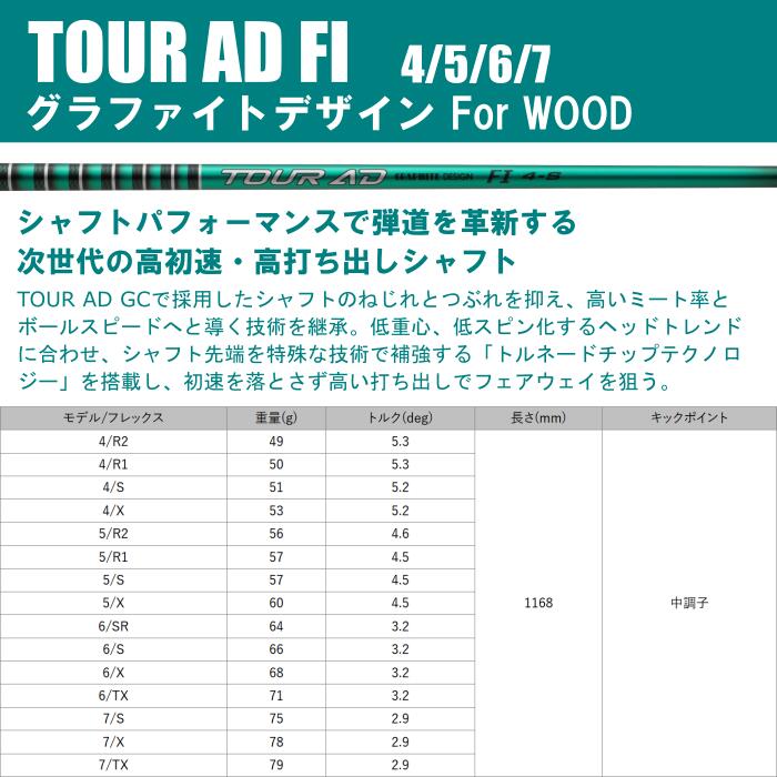 ツアーAD FI シャフト グラファイトデザイン プログレス 純正 スリーブ付 正規販売店