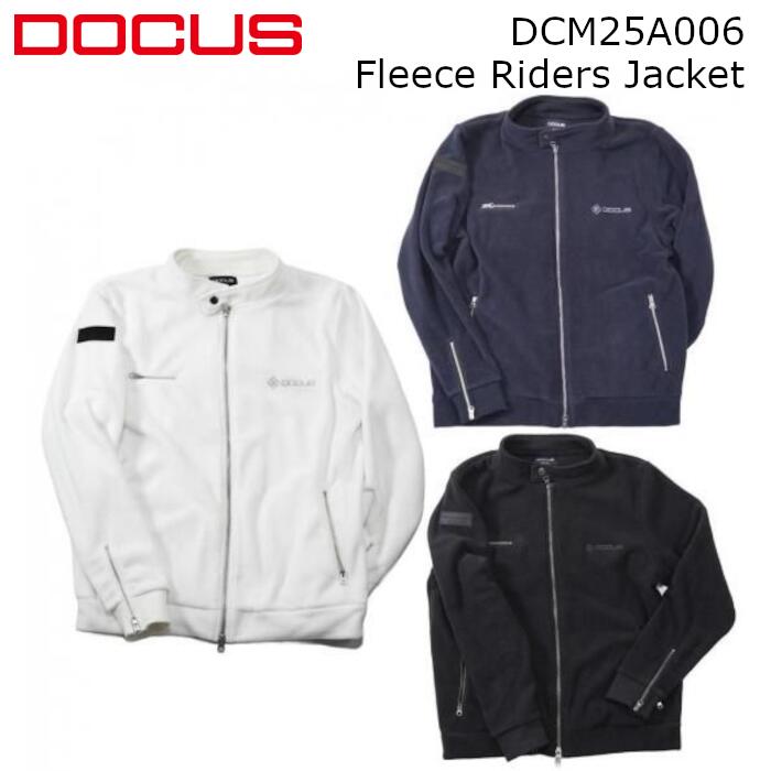 ゴルフウェア ドゥーカス フリース ライダースジャケット ブラック/ネイビー/オフホワイト 2025年 秋冬..