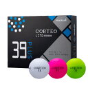 ムジーク コルテオ ライト 39プラス ゴルフボール ホワイト/ピンク/グリーン 1ダース 40g 軽量 公認球