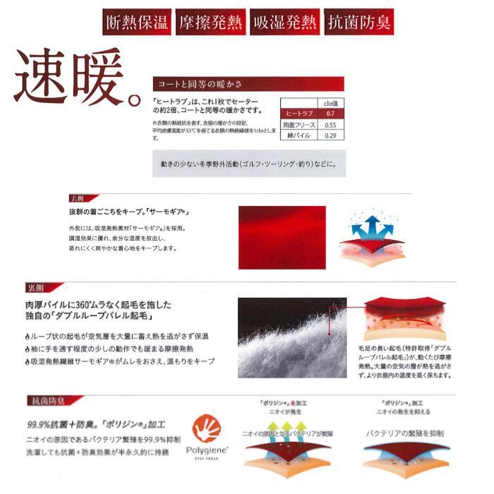 Evolvinのゼロフィット 速暖 ヒートラブ タイツ 抗菌 防臭 アンダーウェア ゴルフ スキー 冬 スポーツ おすすめ コート一枚分 厚着しない｜アングル2