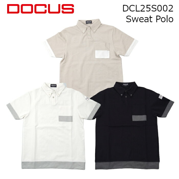 ゴルフウェア ドゥーカス スウェット ポロ 2025 春夏 レディース ネイビー/オフホワイト/ベージュ DCL25S002 Sweat Polo