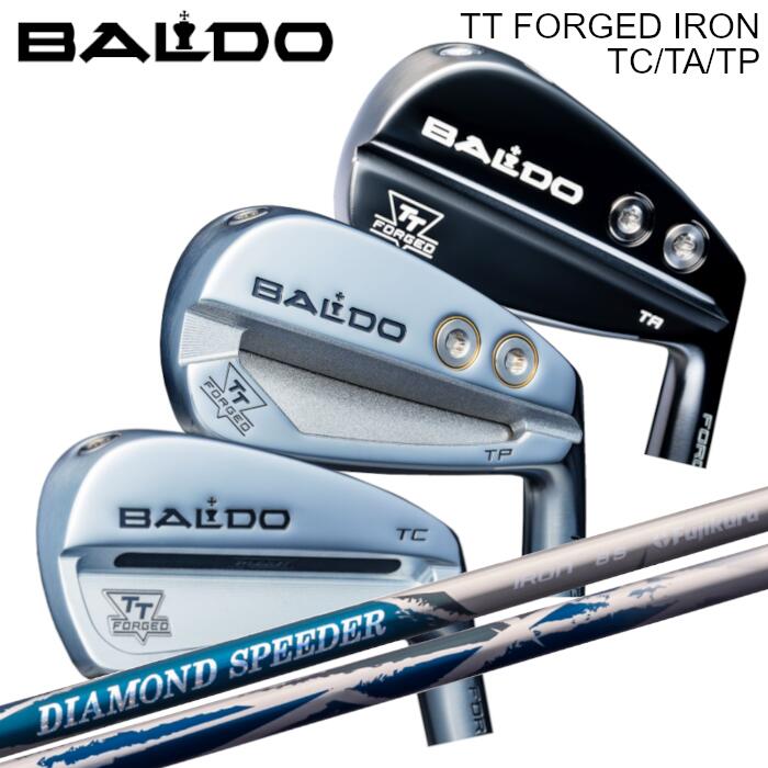 商品情報メーカー/商品BALDO/TT IRONFujikura/DIAMOND SPEEDER IR注意モニターの発色の具合によって色合いが異なる場合がございます。長さやシャフト向きなど選択肢以外の指定がある場合は、備考欄にご記入ください。長さ：シャフトカットの長さです。ウェイトスクリュー、カラーリングは別売りです。バルド アイアン 2025 TT TC/TA/TP | フジクラ ダイアモンド スピーダー IR #5-P 6本セット カスタムクラブ オーダーメイド BALDO バルド TT フォージド アイアン 2025 サテン/ブラック フジクラ ダイヤモンド SPEEDER 地クラブ ゴルフ 正規販売店 ポケット キャビティ 中空 ヘッド：BALDO TT FORGED IRON TC/TA/TPシャフト：FUJIKURA DIAMOND SPEEDER IRグリップ：elitegrips X360 RUBBERバルド アイアン 2025 TT TC/TA/TP | フジクラ ダイアモンド スピーダー IRのカスタムゴルフクラブです。工賃込み、ヘッド＋シャフト＋グリップ付きの完成品です。 2