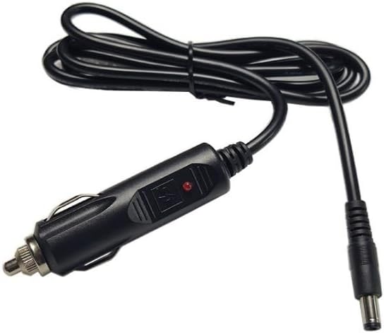 DC5525からシガーソケット充電用ケーブル ポータブル電源充電用ケーブル DC12v 1.3m 24v 5A 内蔵ヒューズ 交換用車載充電器 対応