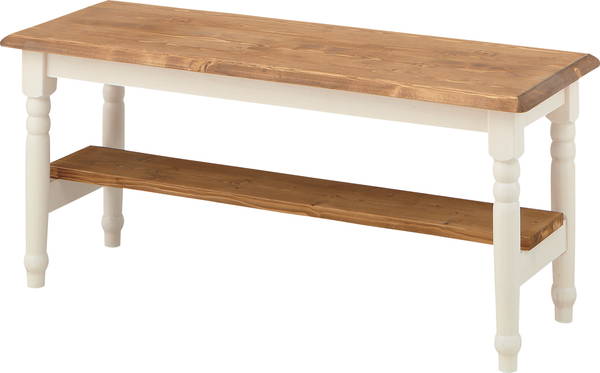 東谷 ベンチ ホワイト 完成品 CFS-212 東谷 AZUMAYA 天然木 ミディ ダイニングベンチ 椅子 イス 長椅子..