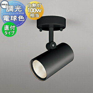 照明 おしゃれ オーデリック ODELIC 調光スポットライト OS256462R 電球色 フランジタイプ ワイド配光 ブラック 白熱灯100W相当