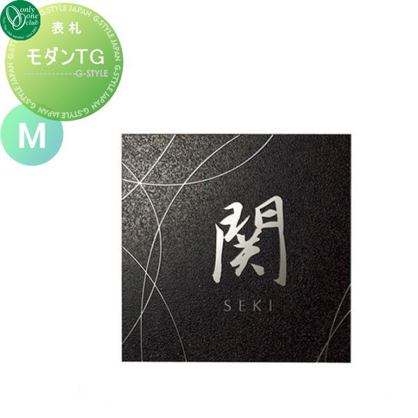 表札 ステンレス オンリーワンクラブ モダンTG ブラック Mサイズ 正方形 戸建て オーダー オンリーワン エクステリア