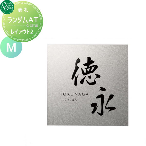 表札 ステンレス オンリーワンクラブ ランダムAT レイアウト2 Mサイズ 正方形 戸建て オーダー オンリーワン エクステリア