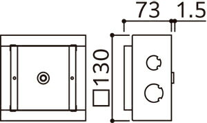 エクステリア 屋外 照明 ライト オーデリックODELIC オプション OA075264コンクリート壁面取付用ボックス