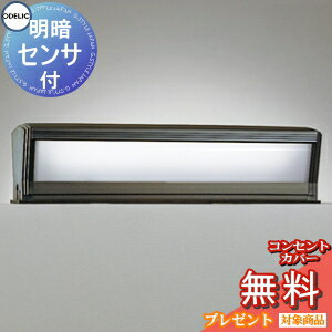 エクステリア 屋外 照明 ライト オーデリックODELIC ポーチライト OG554457R FL15W相当 防雨型 LED 門柱灯 門灯 ガーデンライト スクエア シンプルデザイン 明暗センサ 横長 LED 昼白色タイプ