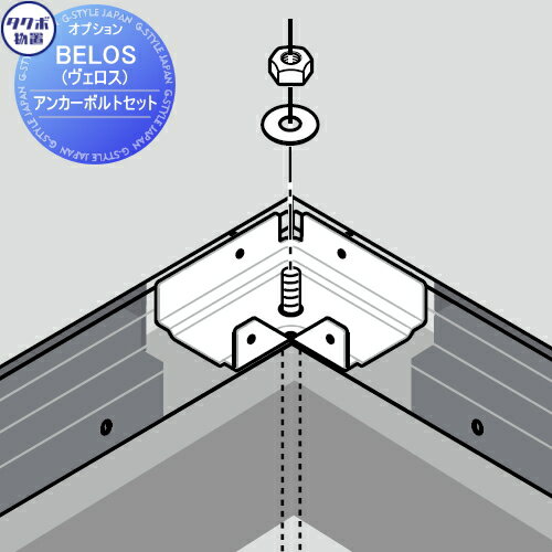 【部品】 タクボ物置 BELOS ヴェロス用オプション アンカーボルトセット B-AK アンカーボルト(W3/8×210..