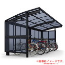【無料★特典対象】 関東・東海エリア限定配達 サイクルポート YKK YKKap アリュース パーク 600タイプ たて2連棟セット J51・29-21 ハイル...