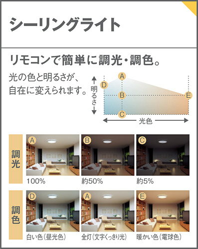 照明 おしゃれ ライトパナソニック Panasonic シーリングライトLGC55113 電球色〜昼光色木製ダークブラウン パネリア シャープなスクエアデザインで、空間をスタイリッシュに演出 調光・調色/〜12畳 ※リモコン送信器同梱