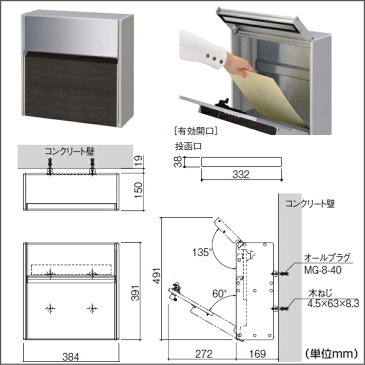 郵便ポスト 三協アルミ 三協立山 【壁付けポスト SWE型 シンプルカラータイプ】 ※プッシュ錠 壁付けポスト 壁掛けポスト 郵便ポスト 郵便受け