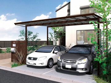 タカショー2台用 カーポート アートポート ワイド スノースタイル 積雪〜100cm対応 駐車場屋根【消費税込み】