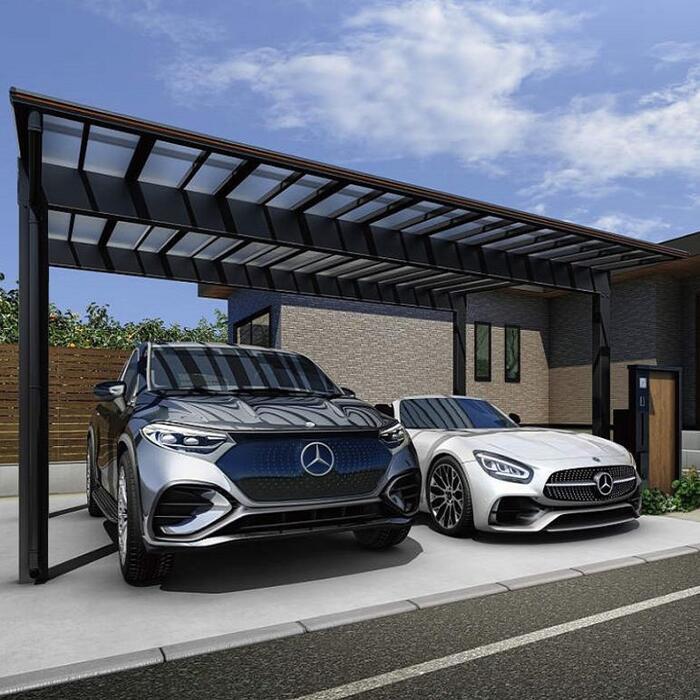 YKKAP YKK 2台用 カーポート エフルージュ 1500タイプ 2台用 積雪50cm対応 駐車場屋根 おしゃれ【消費税込み】