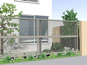 LIXIL リクシル TOEX 塀 ライシスフェンス 7型 井桁格子 アルミ多段柱使用【消費税込】