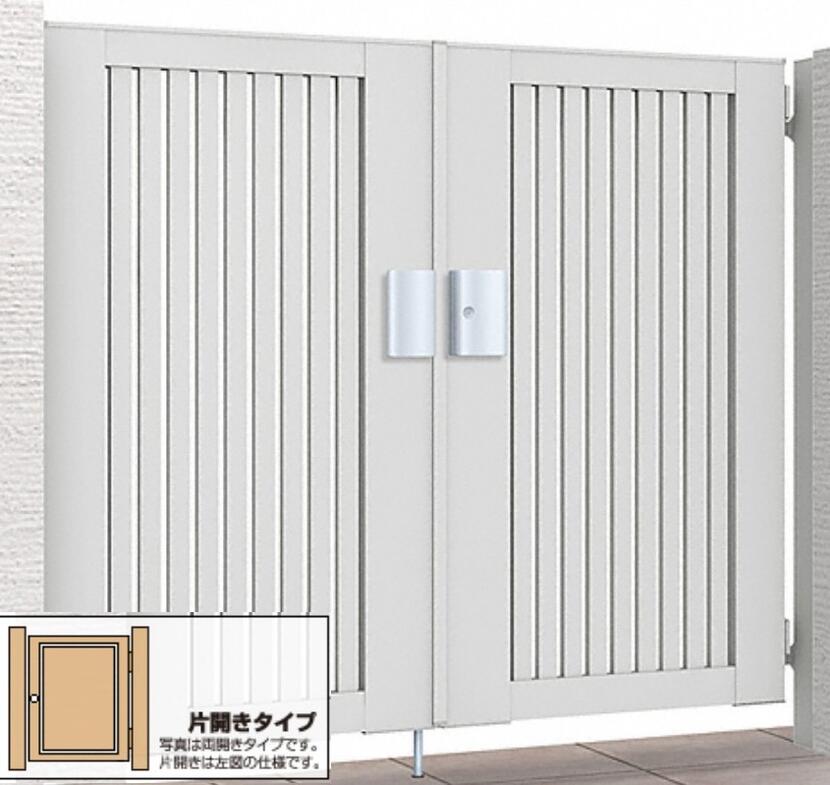 Rakuten - LIXIL リクシル 門扉 開き門扉AB YS1型 片開き 柱使用【アルミ柱付き】