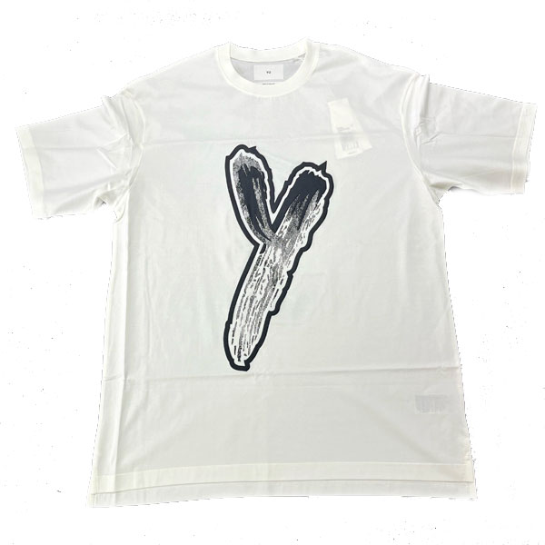 アディダス ワイスリー Y-3 Tシャツ 半袖 メンズ レディース グラフィック ロゴ Tシャツ STR WO CUF PNT HY1272 WHITE オフホワイト adidas ヨウジヤマモト