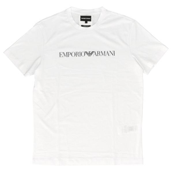 エンポリオアルマーニ EMPORIO ARMANI Tシャツ 半袖Tシャツ ロゴ クールネック メンズ 8N1TN5 1JPZZ 0146 ホワイト