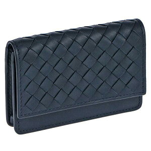 《新品》ボッテガヴェネタ BOTTEGA VENETA カードケース 名刺入れ イントレチャート メンズ レディース 529121 V4651 4013 ネイビー