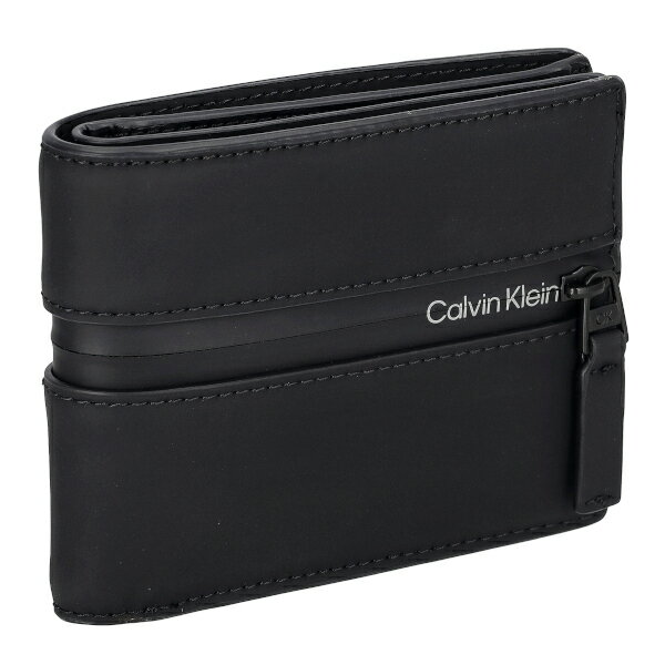 カルバンクライン 財布（メンズ） カルバンクライン Calvin Klein 折財布 二つ折り財布 メンズ K50K510922 BAX ブラック プレゼント
