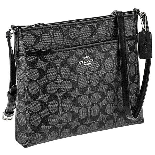 コーチ ショルダーバッグ ファイルバッグ メンズ レディース シグネチャー クロスボディ 斜め掛け COACH 29210 SVDK6 チャコール ブラック