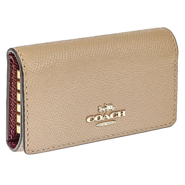 コーチ（COACH) コーチ COACH キーケース キーリング付き レザー レディース 76741 IMTAU トープベージュ プレゼント