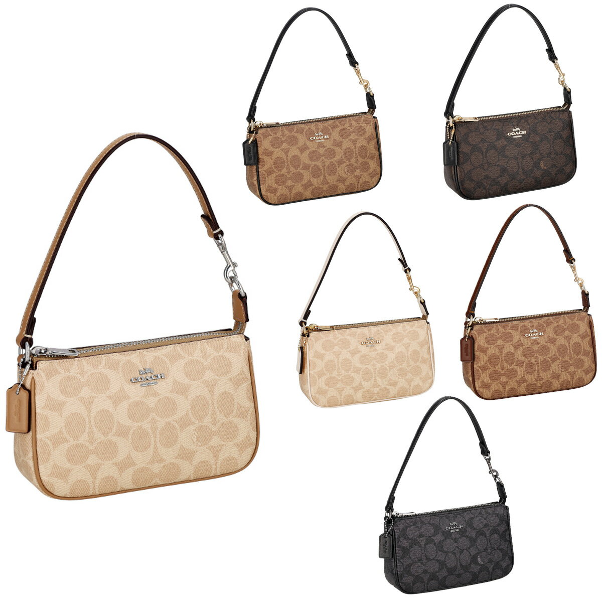楽天市場】coach シグネチャー トップハンドルポーチの通販 楽天市場】coach シグネチャー トップハンドルポーチの通販