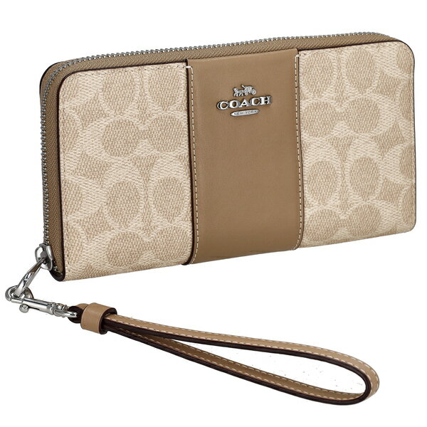 コーチ 長財布 ラウンドファスナー長財布 レディース メンズ シグネチャー COACH CW947 SVPWH ブラウン