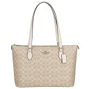 コーチ トートバッグ 手提げバッグ レディース 通勤 通学 シグネチャー COACH CW381 IMXDM ベージュ(4)