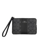コーチ ポーチ コスメポーチ レディース シグネチャー COACH CW854 QBMI5 チャコール ブラック(4)
