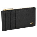 フェラガモ カードケース コインケース メンズ ダブル ガンチーニ レザー Salvatore Ferragamo 661453 0775663 ブラック プレゼント(4)