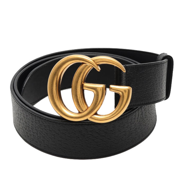 グッチ ベルト（メンズ） グッチ ベルト メンズベルト ビジネス カジュアル 新品 GUCCI マーモント ダブルGバックル カーフスキンレザー 406831 DJ20T 1000 ブラック