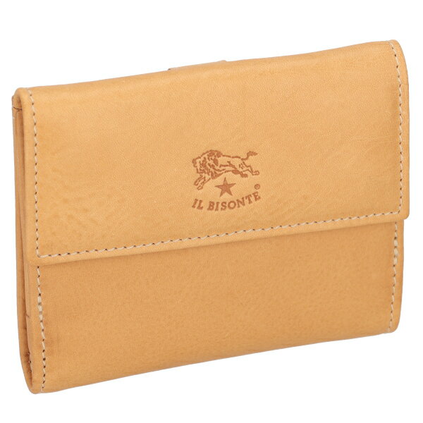 イルビゾンテ 折財布 二つ折り財布 ミニ財布 メンズ レディース レザー IL BISONTE SMW044 PV0005 NA113B ナチュラル ベージュ プレゼント