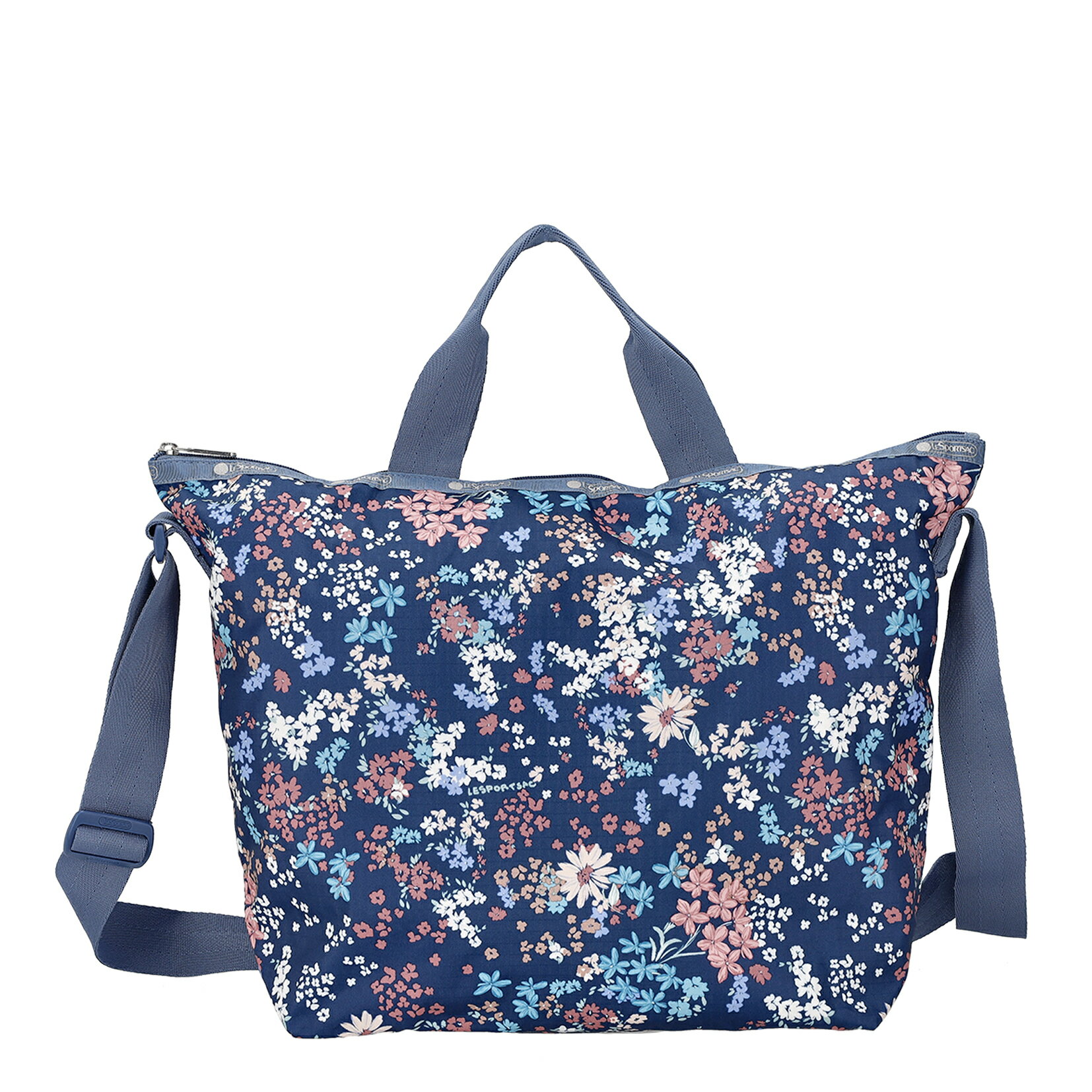 Rakuten - レスポートサック LeSportsac 2WAY ハンドバッグ ショルダーバッグ DELUXE EASY CARRY TOTE 4360 E718 ブルー系 花柄