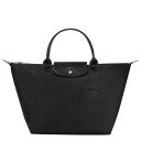 ロンシャン LONGCHAMP ハンドバッグ トートバッグ レディース 折りたたみ ナイロン ル プリアージュ グリーン トップハンドルバッグ M 1623 919 001 ブラック