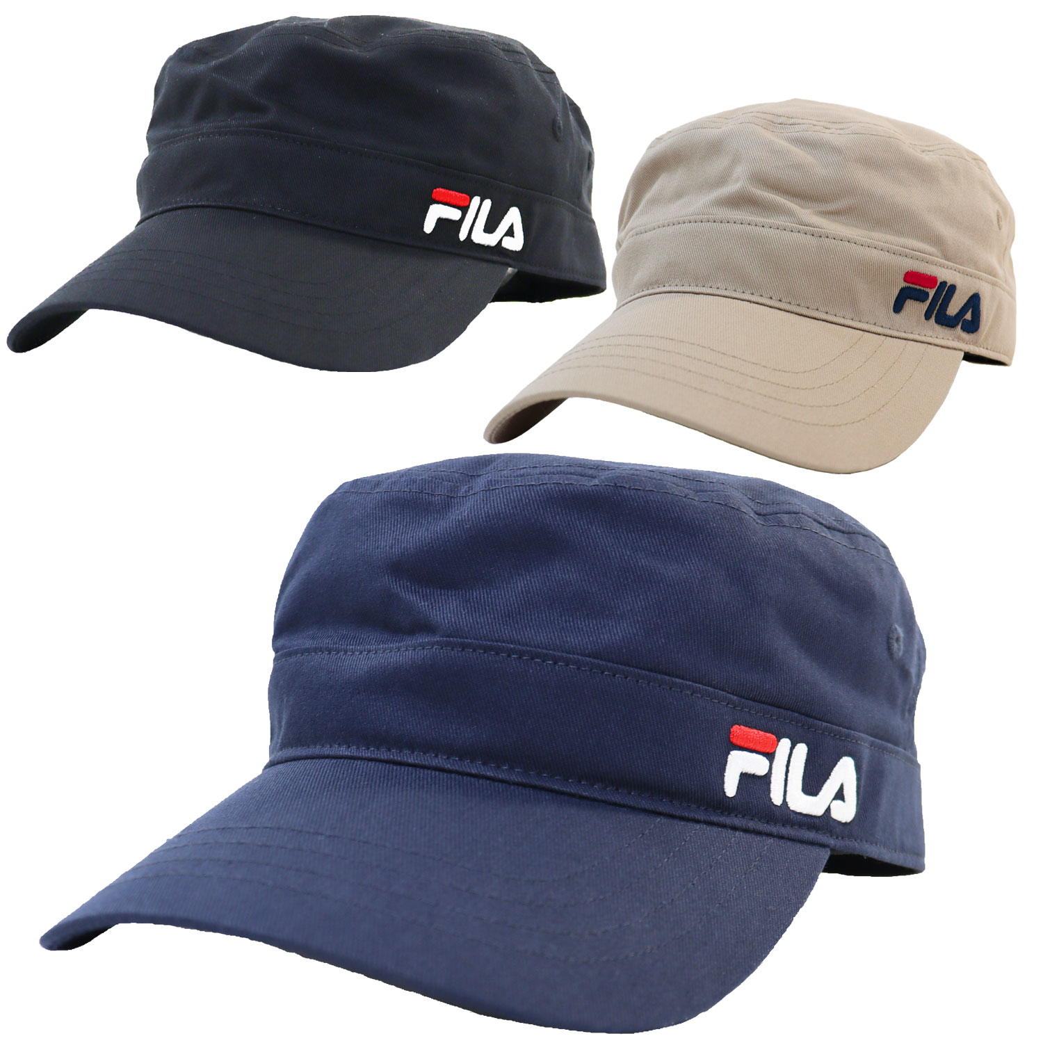 楽天エクサスEXASカジュアル服飾雑貨【月末クーポン11％割引★5/31まで】フィラ FILA ワークキャップ オーガニックコットンツイル ブランドロゴ 吸汗速乾 洗濯機洗い可能 【楽ギフ_包装】