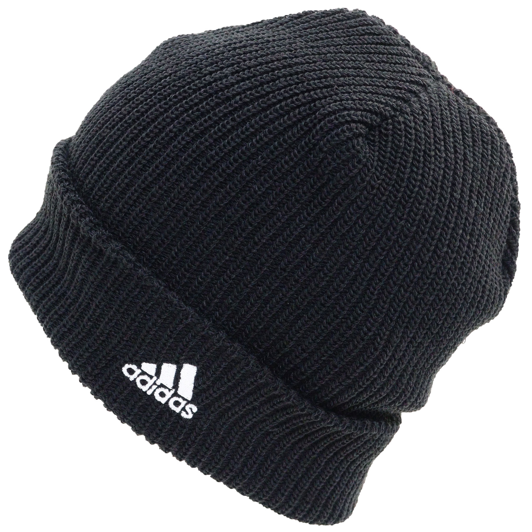 【クーポン利用で12%割引★6/4まで】【adidas◇正規品】アディダス アクリルニットワッチ ダブル ビーニー ブランドロゴ刺繍 ブラック/ホワイト　【あす楽対応】【楽ギフ_包装】