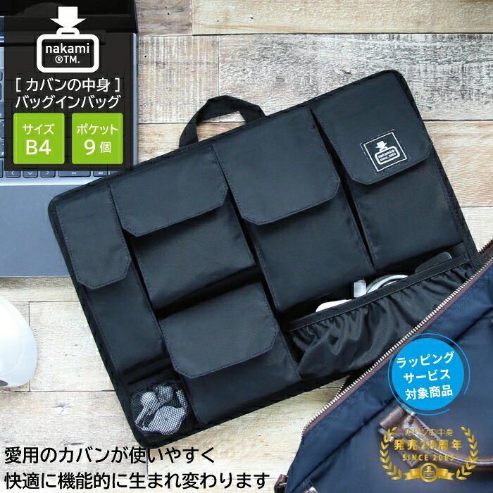 【正規製造元】バッグインバッグ カバンの中身 B4型 横 薄型 薄い 書類 ビジネス 持ち手 持ち手付き 整理 大きい 大きめ トートバッグ バッグ イン バッグ フラット 仕切り ポケット メンズ ビジネスバッグ ガジェット インナーバッグ スリム 整理収納 exblued-10000017 EXBLUED SHOP楽天市場店 パッケージ画像