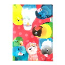 A4クリアファイル ことりたち ◆ゆうパケット対応◆ インコ 文鳥 ことり 小鳥 雑貨 グッズ A4サイズ タテ イラスト かわいい おしゃれ 水玉 ドット ミ...
