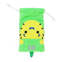 マルチ巾着 セキセイインコ ★グリーン ◆ゆうパケット対応◆ 雑貨 布製品 巾着 きんちゃく 小物入れ スマホアクセサリー スマホケース【TSTアドバンス】