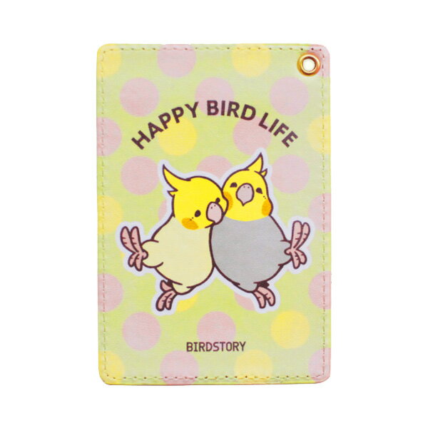 パスケース　HAPPY BIRD LIFE　★オカメインコ　