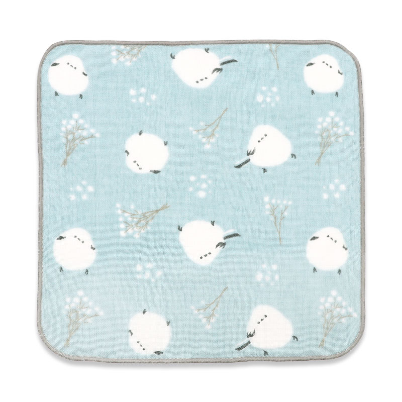 ガーゼタオル ★ホンワカシマエナガ ◆ゆうパケット対応◆ シマエナガ ことり 小鳥 雑貨 グッズ 綿 コット..