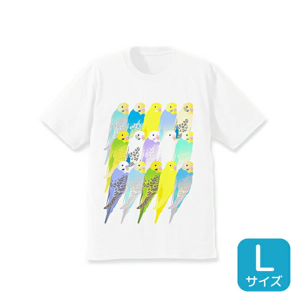 Tシャツ　★Lサイズ　セキセイインコ　◆ゆうパケット対応◆　ことり 小鳥 ウェア Tシャツ トップス 洋服 服 半袖