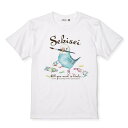 Tシャツ お絵描きセキセイ Mサイズ セキセイインコ ブルー ことり 小鳥 雑貨 グッズ 半袖 クルーネック 普通丈 綿100％ イラスト かわいい インパクト ユニーク 絵の具 英字 カジュアル レディース メンズ 女性 男性 大人 ユニセックス 男女兼用【ゆとり屋】